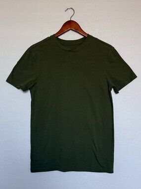 Hunter Green Summer Spring Fall Winter Basic Tee Crew Neck Casual Cottagecore